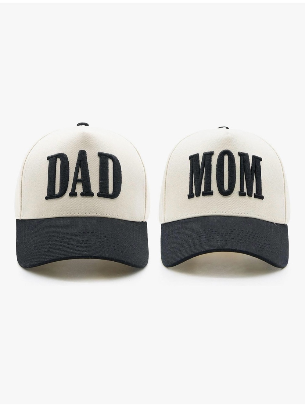 DAD / MOM Two-Tone Embroidered Trucker Caps